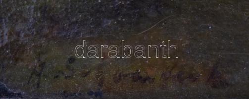 Schoenbeck jelzéssel: Öböl. Olaj, fa. Sérült fa keretben, 26×40,5 cm