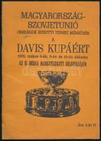 1970 Magyarország-Szovjetunió országok közötti tenisz mérkőzés a Davis Kupáért tenisszel és a Davis kupával kapcsolatos kiadvány, firkált