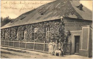 1911 Modor-Harmónia, Modra; Anna villa. Grosser Erfolg Clown Oliviero Süd-Amerika, Türkei, Egypten, Griechenland und Romänien reklám / villa, advertisement  (EK)