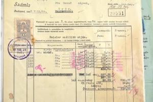 1927-1948 Pós Dezső (1900-1989) mosonmagyaróvári és győri vaskereskedőnek szóló számlák, papírok gyű...
