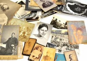 cca 1900-1960 Kb. 100 db vegyes fénykép, közte sérültek, vegyes méretben