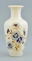 Zsolnay búzavirág mintás váza, kézzel festett, jelzett, hibátlan 17 cm