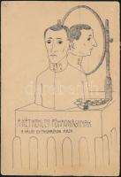 A két Kehler főhadnagynak a hálás és takarékos haza katonai grafika, tus, papír, 15×10,5 cm