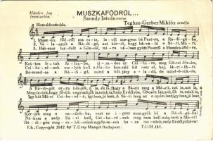 Muszkafődrűl. Szondy istván verse. T. Uray Margit 1942 / WWII Hungarian military music sheet (EB)
