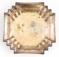 WMF art deco fém tál, kopottas állapotban, 22x22 cm