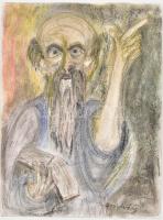 Csontváry jelzéssel: Hallgasd az igét! Pasztell, karton, 39,5x29 cm