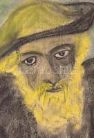 Csontváry jelzéssel: Gondolatokban elmerülve. Pasztell, karton, 49,5x32 cm