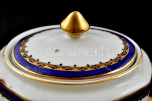 Régi, csehszlovák cukortartó. Matricás, jelzett, kopásokkal 17x10 cm