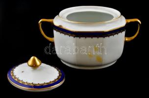 Régi, csehszlovák cukortartó. Matricás, jelzett, kopásokkal 17x10 cm