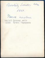 Hadnagy fotója, hátoldalon feliratozott fotó, felületén törésnyom, 11,5×8,5 cm