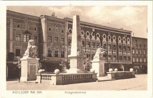 1928 Mühldorf am Inn, Kriegerdenkmal / square, monument