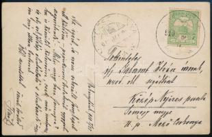 1910 Bakonybánk, szobabelső, fotólap, felületén törésnyom, 9×14 cm