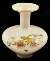 Zsolnay virág mintás vázácska. Kézzel festett, jelzett, hibátlan. m: 9 cm