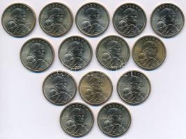Amerikai Egyesült Államok 2000P 1$ Sacagawea (16x) T:1- USA 2000P 1 Dollar Sacagawea (16x) C:AU
