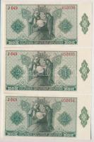 1940. 2P (3x) sorszámkövetők "J649 052034 - J649 052036" T:I- bal alsó sarokban törés nélk...