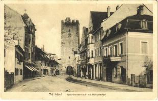 1915 Mühldorf, Katharinenvorstadt mit Münchnertor / museum, street view (EK)