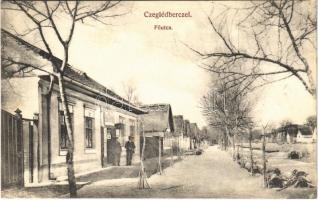 1913 Ceglédbercel, Fő utca, Gyeness István üzlete és saját kiadása
