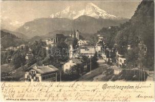 1903 Berchtesgaden, general view, church, mountains
