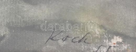 Koch 55 jelzéssel: Tanya. Akvarell, papír. Díszes, üvegezett fa keretben. 29,5×39,5 cm