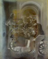 35 db üvegnegatív (katonai, családi, stb.), 2 dobozban, 9×12 cm