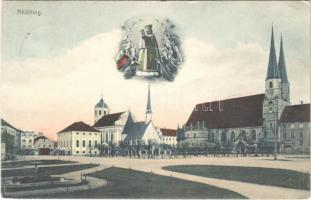 1912 Altötting, church, illustration of Our Lady + X. Münchener Jubiläums-Männer-Wallfahrt cancellation