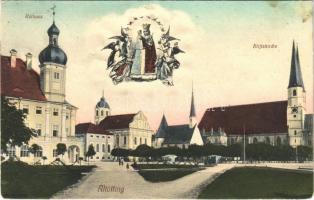 1911 Altötting, Rathaus, Stistskirche / church, illustration of Our Lady