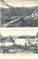 1910 Kabold, Kobersdorf; Ortssauerbrunnen, Fürst. Eszterházy Schloss / Helységi savanyúkút, Herceg Esterházy kastély / spring source, castle