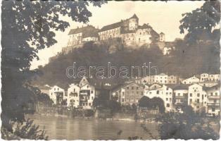 1926 Burghausen, castle, river, photo, (EB)