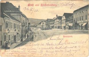 1916 Klosterneuburg, Hauptplatz / main square, shops. C. Ledermann 751. (EK)