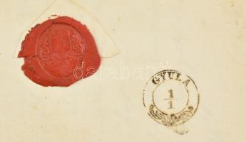 1856 A Tótkomlósi esperes Horváth Sámuel két levele Klebovszky Lajos törvényszéki ülnöknek, melyben ...