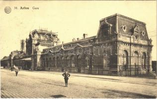 1929 Arlon, Gare / railway station, under renovation. Phototypie A. Dohmen