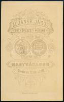 cca 1890 Férfiportré Lojanek János nagyváradi műterméből, 10,5×6,5 cm