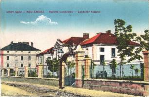 Nowy Sacz, Nowego Sacza, Neu Sandez, Újszandec; Kasarnia Landwerów. Nakladem N. Wachner / Landwehr Kaserne / K.u.K. military infantry barracks