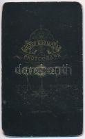 cca 1885 Férfiportré, keményhátú fotó Kozmata József brailai műterméből, 10,5×6,5 cm