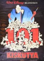 1997 101 Kiskutya, rajzfilm plakát, széleinél apró szakadásokkal, gyűrődésekkel, 93,5x67 cm