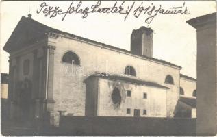 1918 Tezze, olasz harctér, romos templom / WWI Italian front, church ruins. photo (EK)