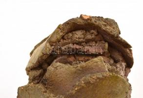 Benkő Ilona (1937-): Plasztika. Samott kerámia, fa talapzat alján jelzett és datált (Benkő 1980.X.10...