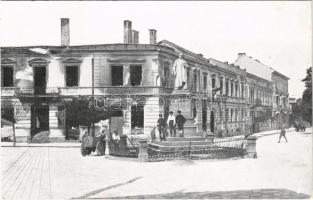 1918 Ternopil, Tarnopol; Pomnik A. Mickiewicza / Mickiewicz-Denkmal / monument, street view. W. Laub