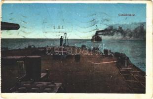 Gefechtsklar / Austro-Hungarian Navy, K.u.K. Kriegsmarine, battleship. G. C. Pola 1912/13. - from postcard booklet (kopott sarkak / worn corners)