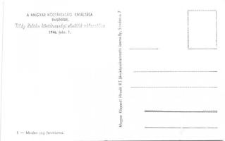 1946 Tildy Zoltán köztársasági elnökké választása, háttérben Nagy Imre, eskütétel pillanata. A Magya...