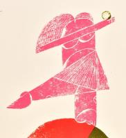 Székely Pierre (1923-2001): A balerina. Színes litográfia, papír, jelzett, számozott (66/100). Az 19...