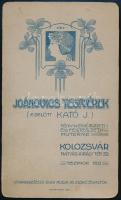 cca 1900 Férfiportré, keményhátú fotó Joánovics Testvérek kolozsvári műterméből, szecessziós hátlapp...