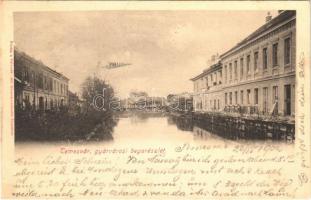 1902 Temesvár, Timisoara; Gyárvárosi Bega részlet. Polatsek kiadása / Fabrica, riverside