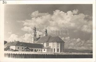 1942 Csíksomlyó, Sumuleu Ciuc; templom / church. photo