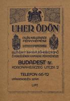 cca 1910 Kisfiú portréja, keményhátú fotó, Bp., Uher Ödön műterméből, eredeti papírtokban, 21x13 cm