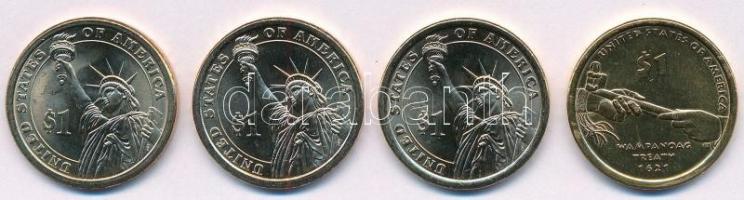 Amerikai Egyesült Államok 2007P 1$ "Thomas Jefferson" + 2008P 1$ "John Quincy Adams&q...