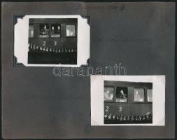 1938 Bevonulási fotók a Felvidékre (Fülek, Tornaalja, Bánréve), 9 db fotó, fotósarokkal kartonra erő...