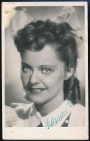 Kelemen Éva (1921-1986) színésznő aláírása őt ábrázoló fotólapon
