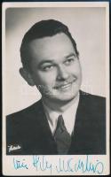 vitéz Hajmássy Lajos (1916-1975) színész aláírása őt ábrázoló fotón