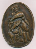 DN "Női akt ábrázolás" egyoldalas, öntött Br plakett (63x46mm) T:2